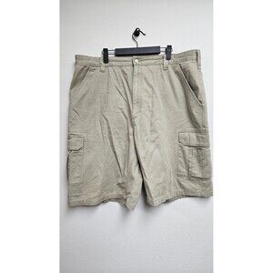 Wrangler Cargo Shorts Mens 40 Beige 100% Cotton Canvas Hero Originals Utility